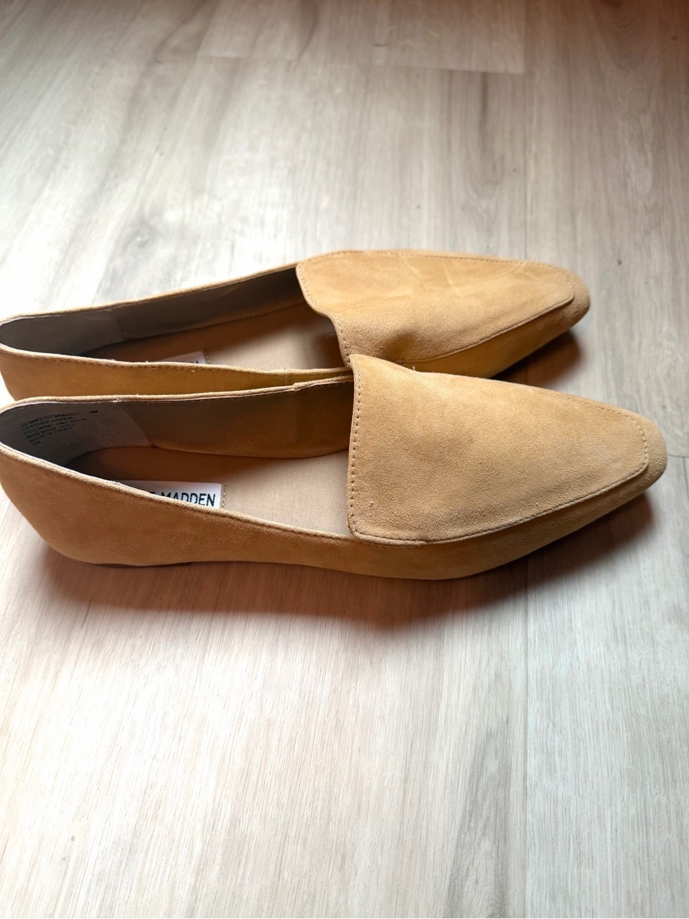 Steve Madden Women's Camel Tan Suede Loafers- Size 9